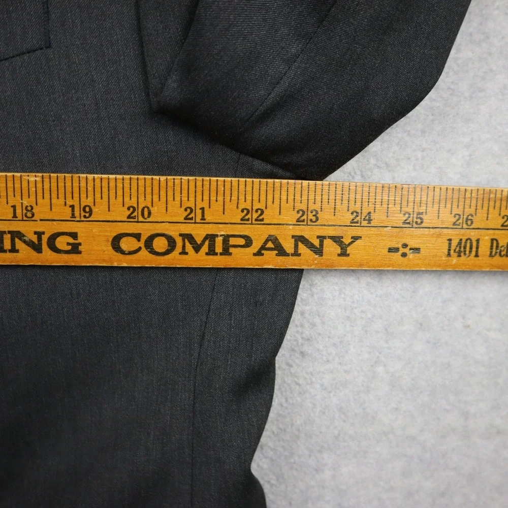 Banana Republic Blazer Mens 46R Tailored Fit Grey Wool Italian Fabric Jacket